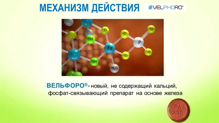 Механизм действия Вельфоро